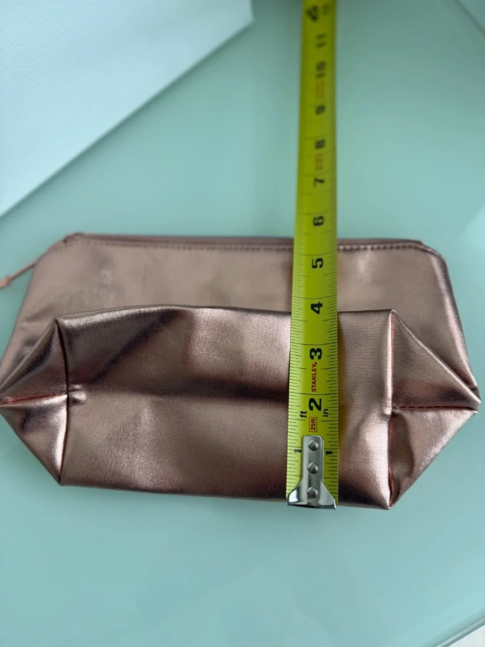 Lancôme We Are Idôles Rose Gold Metallic Cosmetic Makeup Bag